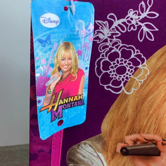 Hannah Montana Miley Cyrus Padded Zipper 3 D-Ring Binder Disney Channel Girly - Picture 10 of 14
